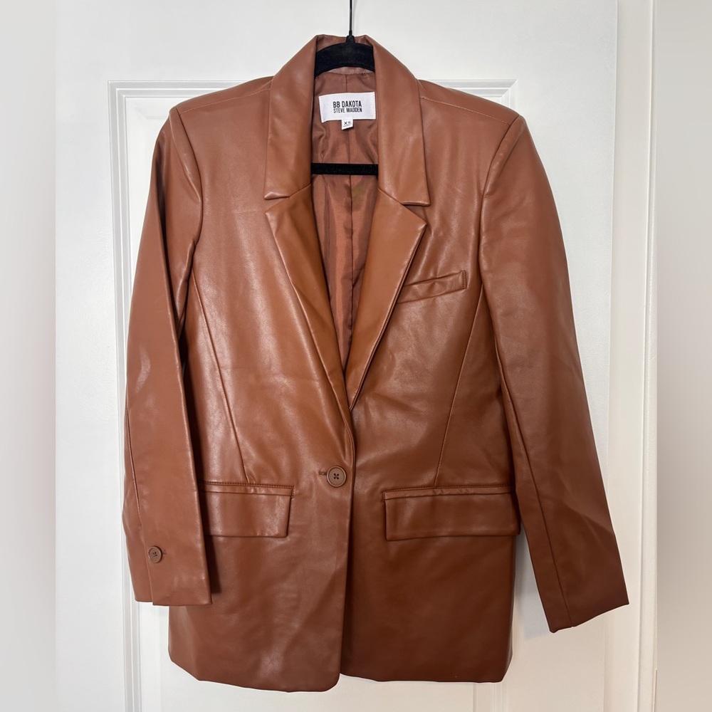 BB Dakota Steve Madden Faux Leather Blazer